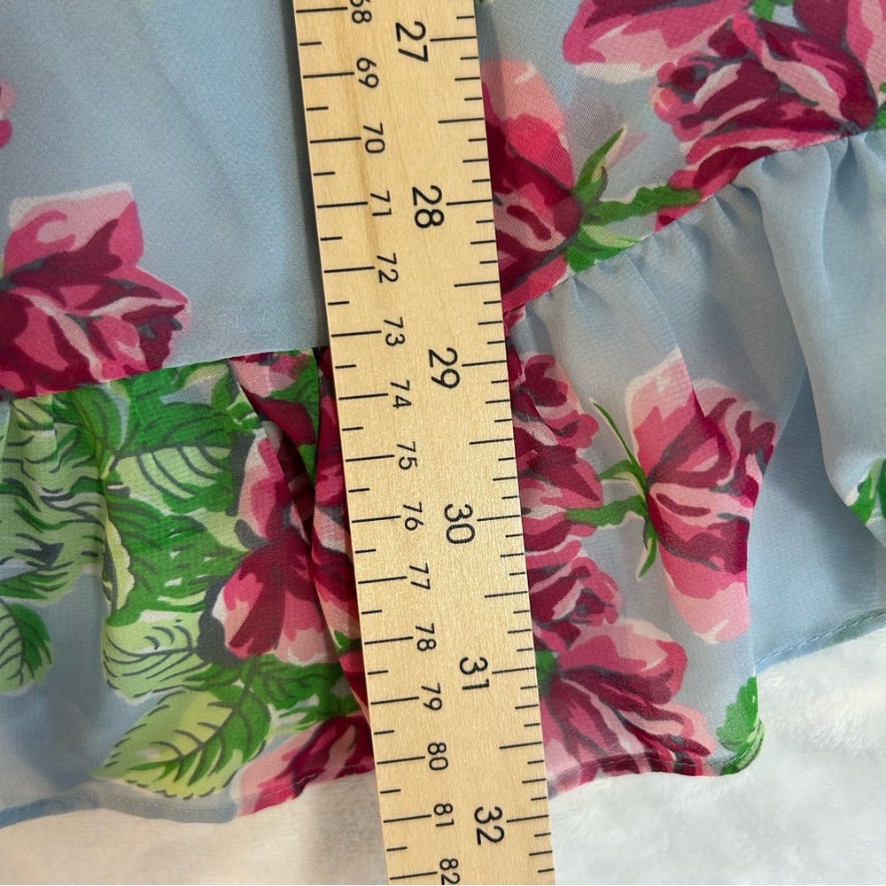 Betsey Johnson Intimates Floral Gown/Slip Dress sz L Romantic Coquette Boho - Picture 9 of 9